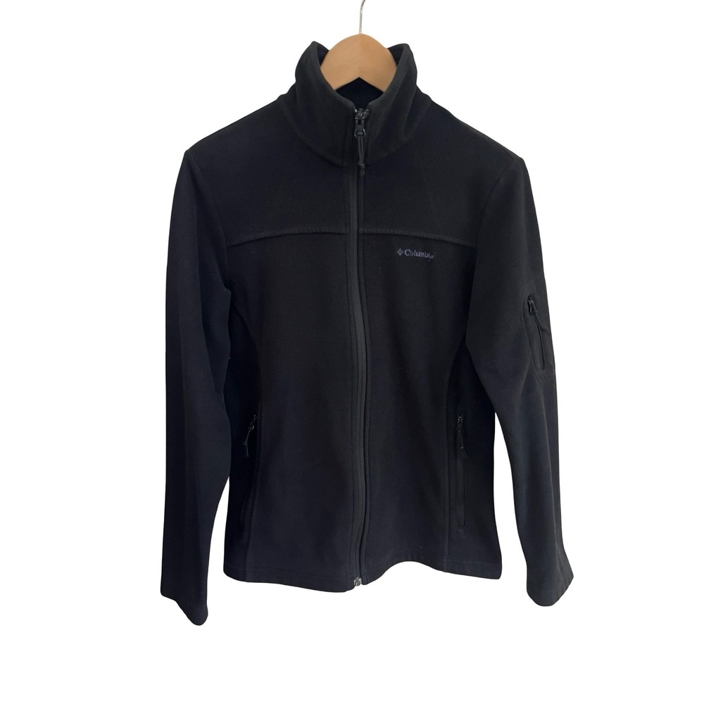 Columbia Womens Black Full Zip Fleece Jacket Fast Trek II WL3158 Small Outdoors